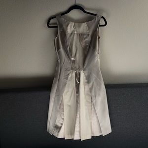 Prada Backless Cocktail Dress Neutral Taupe